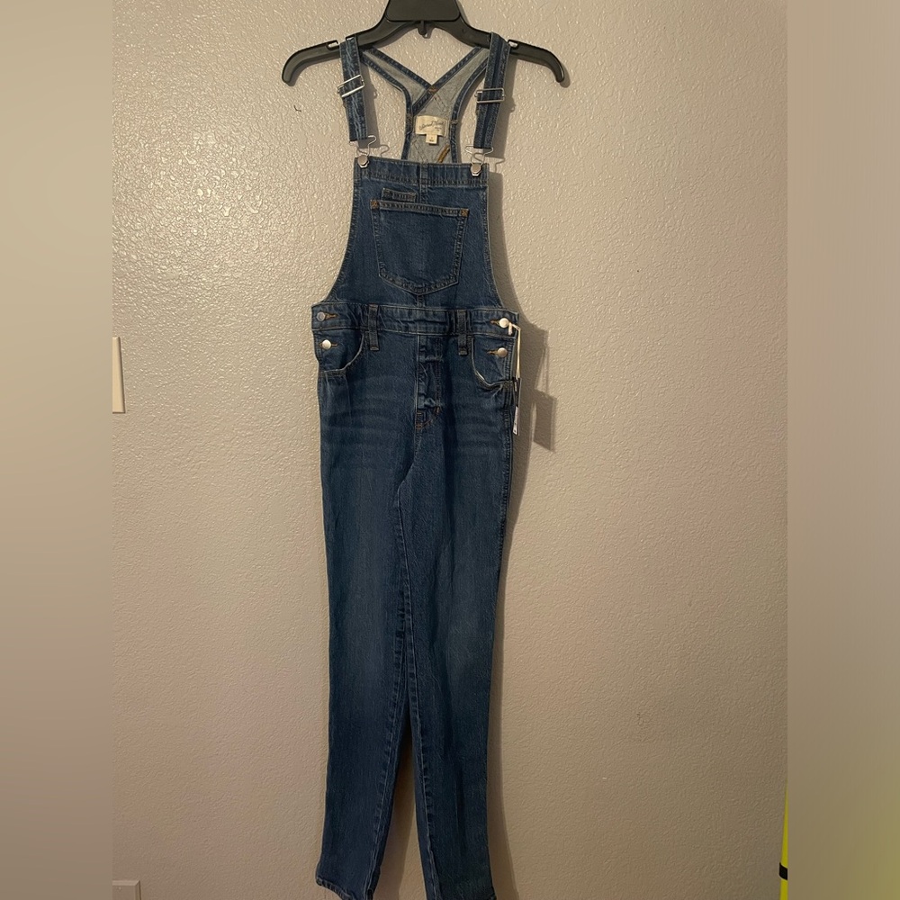 Denim overalls 
Women’s size 0 
New with tag